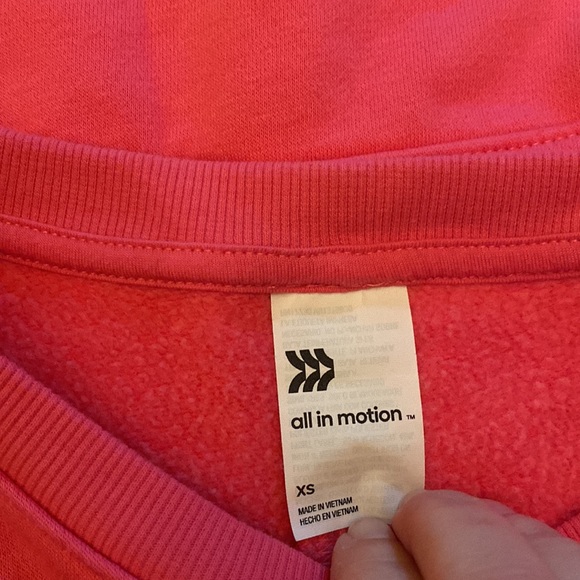 Sweatshirt solid pink long sleeve, boxy sz XS - Picture 3 of 4